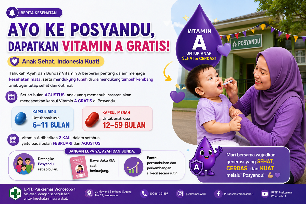 Ayo ke Posyandu, Dapatkan Vitamin A Gratis untuk Si Kecil!