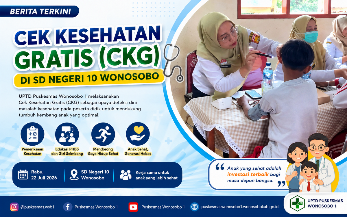 Cek Kesehatan Gratis (CKG) di SD Negeri 10 Wonosobo, Wujud Nyata Kepedulian Terhadap Kesehatan Peserta Didik